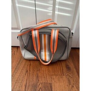 Haute Shore Gray Neoprene Pickleball Tote with Orange Accent Straps